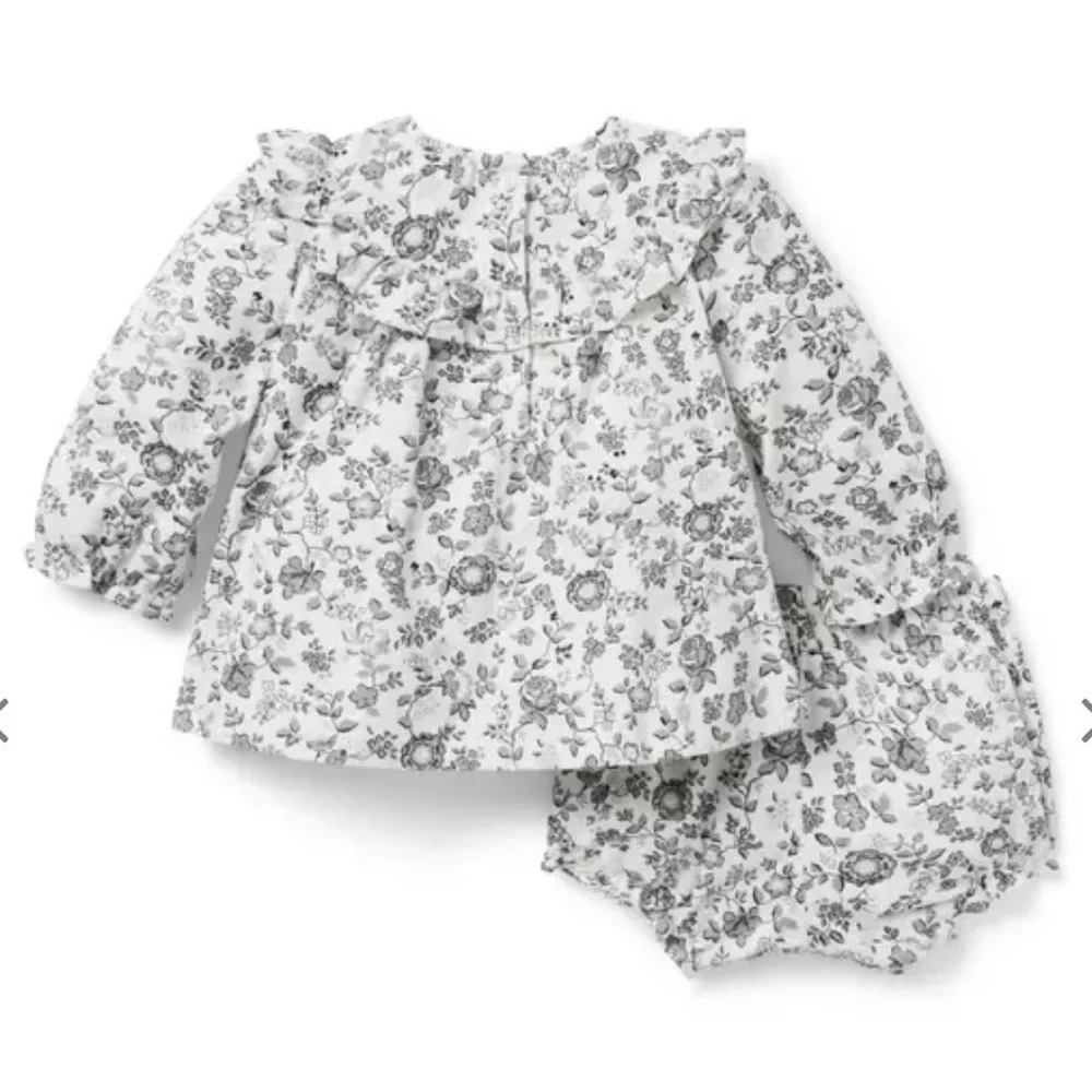 NWT Janie and Jack Floral Corduroy Matching Baby Set 6–12M